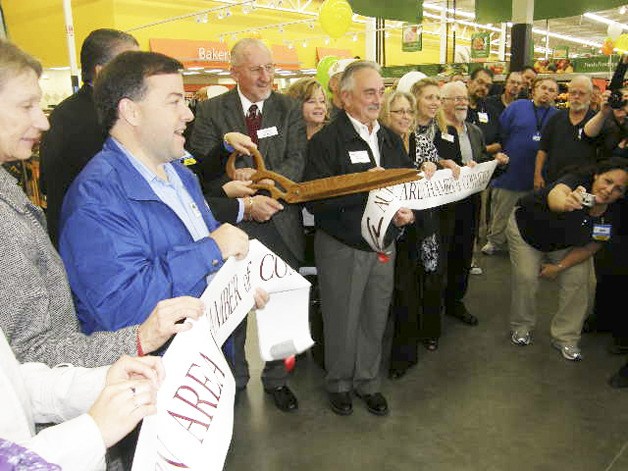 City and business leaders joined Walmart officials in a ribbon-cutting ceremony at the new store.