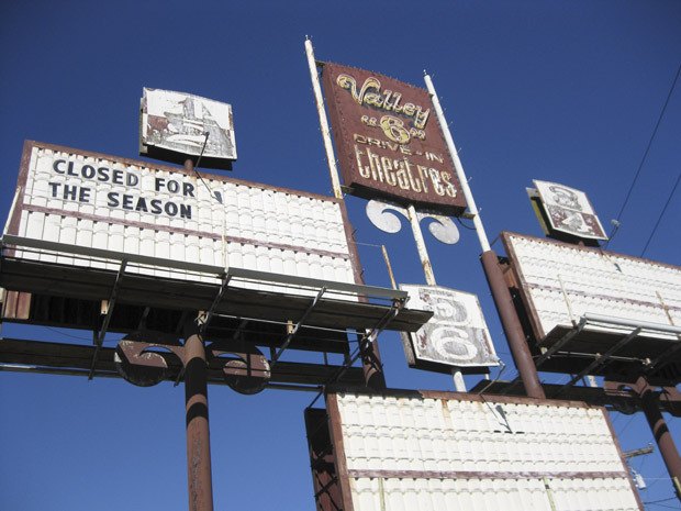 The iconic Valley 6 Drive-In Theaters sign came down two years ago