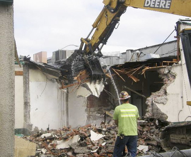 Crews began demolishing the Marvel building this week