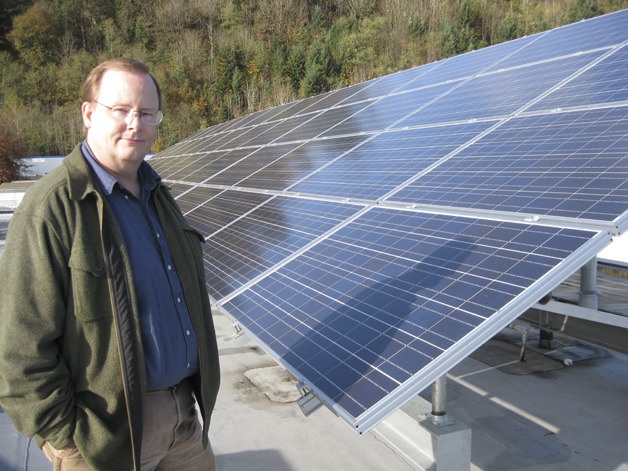 Greg Lindstrom’s business has gone solar in an effort to be more cost effective and environmentally responsible.