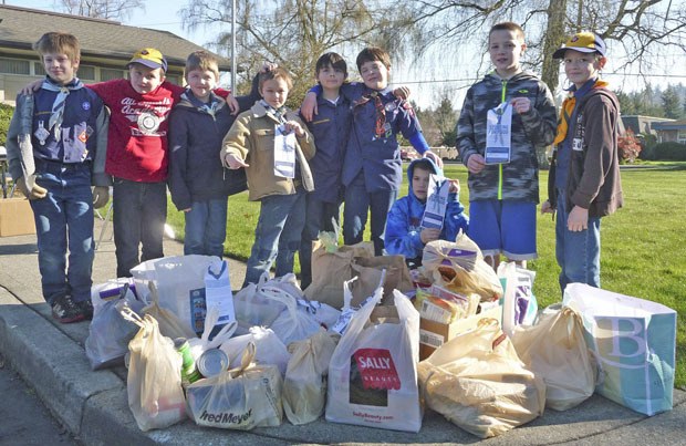 Local Scouts came up big in the food drive.