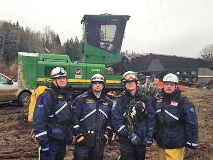 Valley Regional Fire Authority firefighters from left