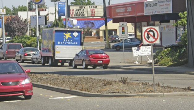 An unkempt traffic median north of the Highway 18 interchange on Auburn Way South has stirred emotions on the City Council.