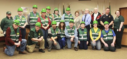 A class of 15 recently completed Community Emergency Response Team (CERT) training.