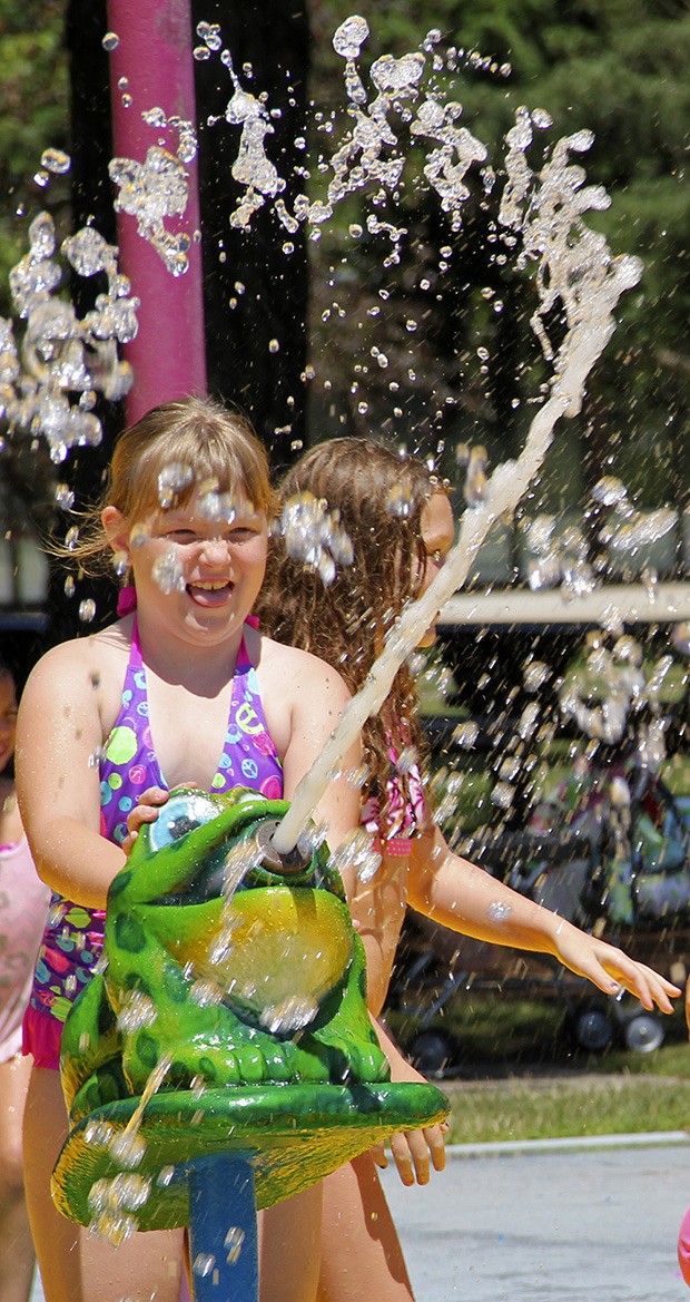 Youngsters took advantage of Auburn’s Les Gove Spray Park to cool off during this week’s heat wave.