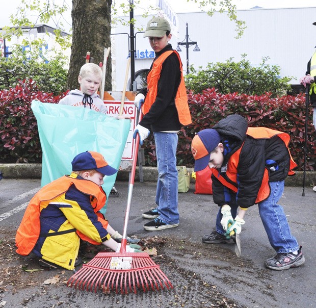 Members of Cub Scouts Troop 460 worked on Main Street