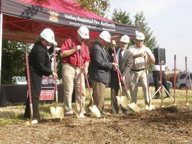 The Valley Regional Fire Authority board of directors recently broke ground on the new Lea Hill Fire Station 34. From left