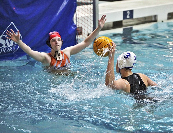 Katelyn Cooper in action with the Auburn Mountainview girls water polo team.