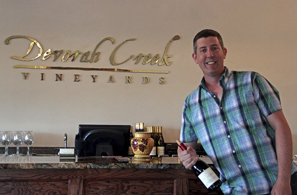 Devorah Creek Vineyards owner Joshua Neely in the vineyard's tasting room.