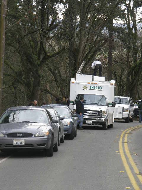 King County Sheriffs were scouring a wooded ravine on Auburn's West Hill for human remains Wednesday after a human skull was discovered Tuesday. The search required closure of 65th Avenue South.