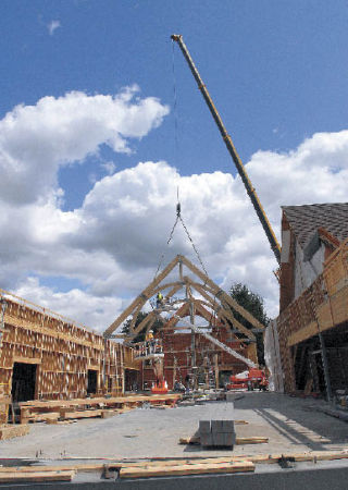 Construction is in progress on the fellowship hall and gathering place at Messiah Lutheran Church