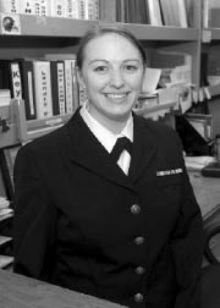 Completing her degree aboard a carrier