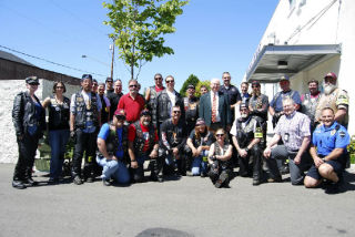 More than a dozen motorcycle riders from the Patriot Guard Riders