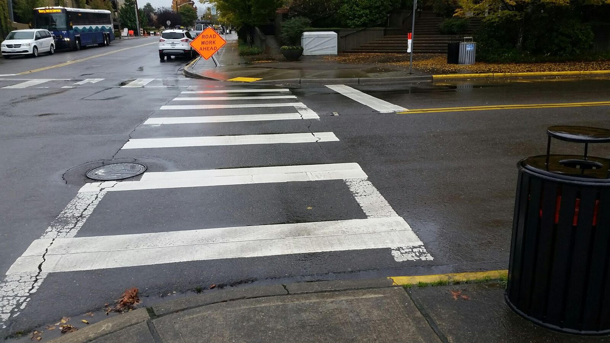 The City of Auburn receives many requests to mark crosswalks every year, but traffic engineers say evidence shows they often they do more harm than good.Robert Whale, Auburn Reporter