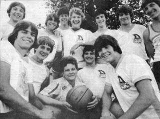 ‘Fran the Fan’ Halter was passionate in her support of the Auburn High boys basketball team. Here