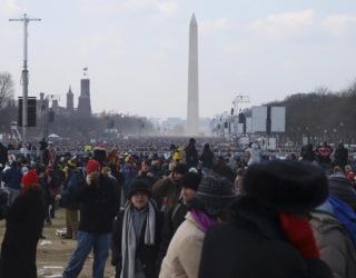 Millions flocked in front of the Washington Monument prior to last week's historic presidential inauguration.