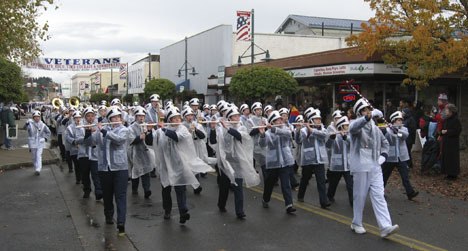 Kennedy Catholic was one of more than 25 high school marching bands participating in the Veterans Day Parade.