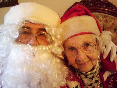 Irene Langness received a visit from Santa Claus on her 100th birthday last week.