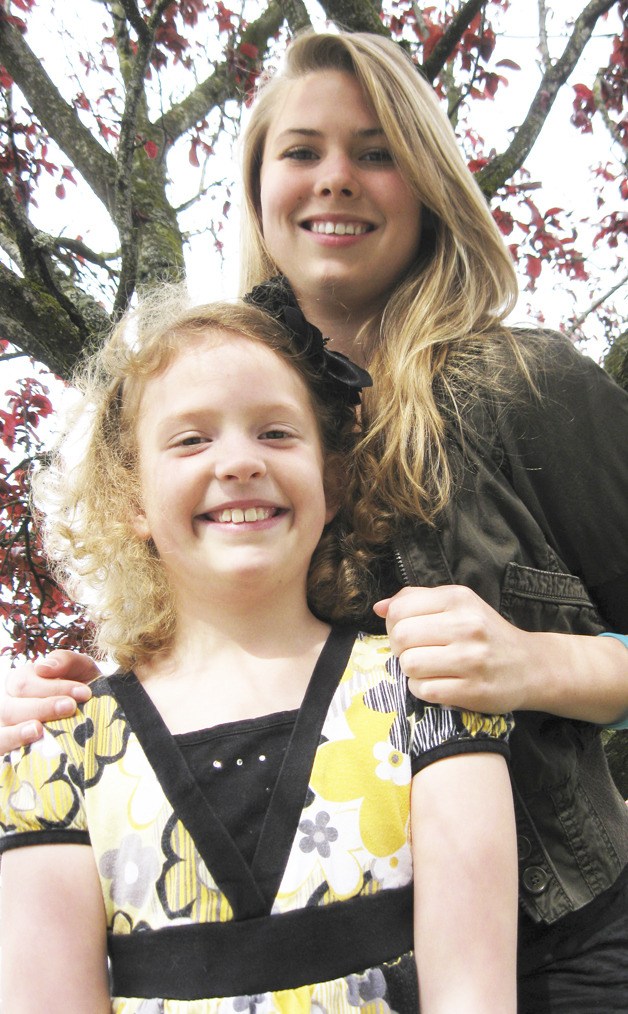 Katherine Garbe looks after her kid sister