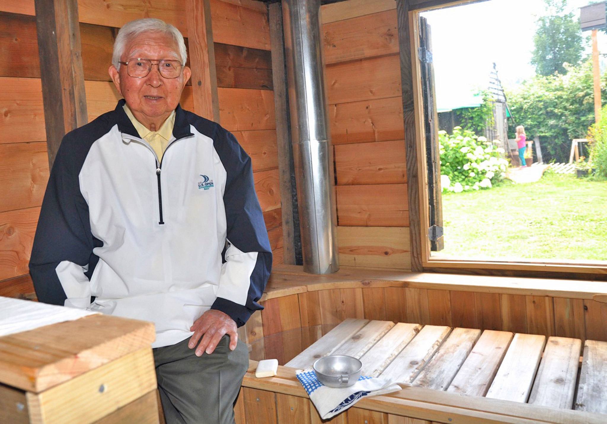 Dr. Frank Hori, son of the bathhouse’s builder, joined Hori Bathhouse Committee members, the Neely Mansion Board and local officials at a dedication and grand opening ceremony of the renovated 1930-made furoba last June. RACHEL CIAMPI, Auburn Reporter