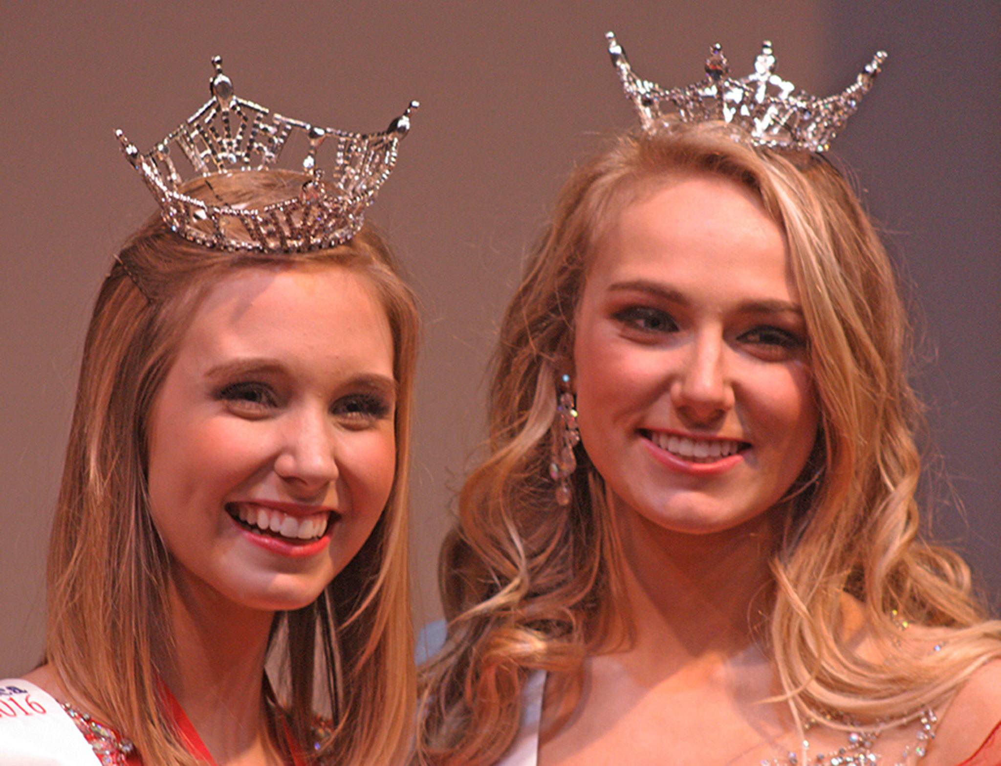 Cami Werden, left, took the Miss Auburn crown and Jaclyn Seifert captured Miss Auburn’s Outstanding Teen tiara last January. MARK KLAAS, Auburn Reporter