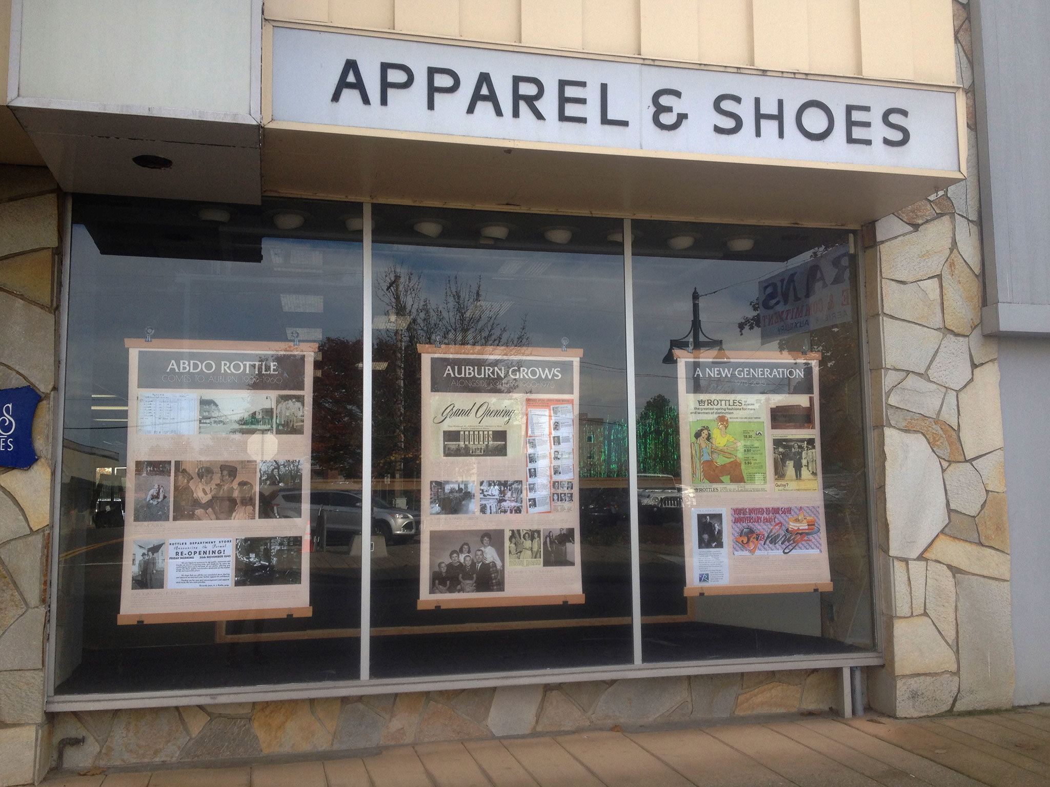 Anneka Olson carefully researched and put together a timeline exhibit chronicling the history of the now-closed Rottles clothing store that her great grandfather, grandfather and uncles owned and operated. ROBERT WHALE, Reporter