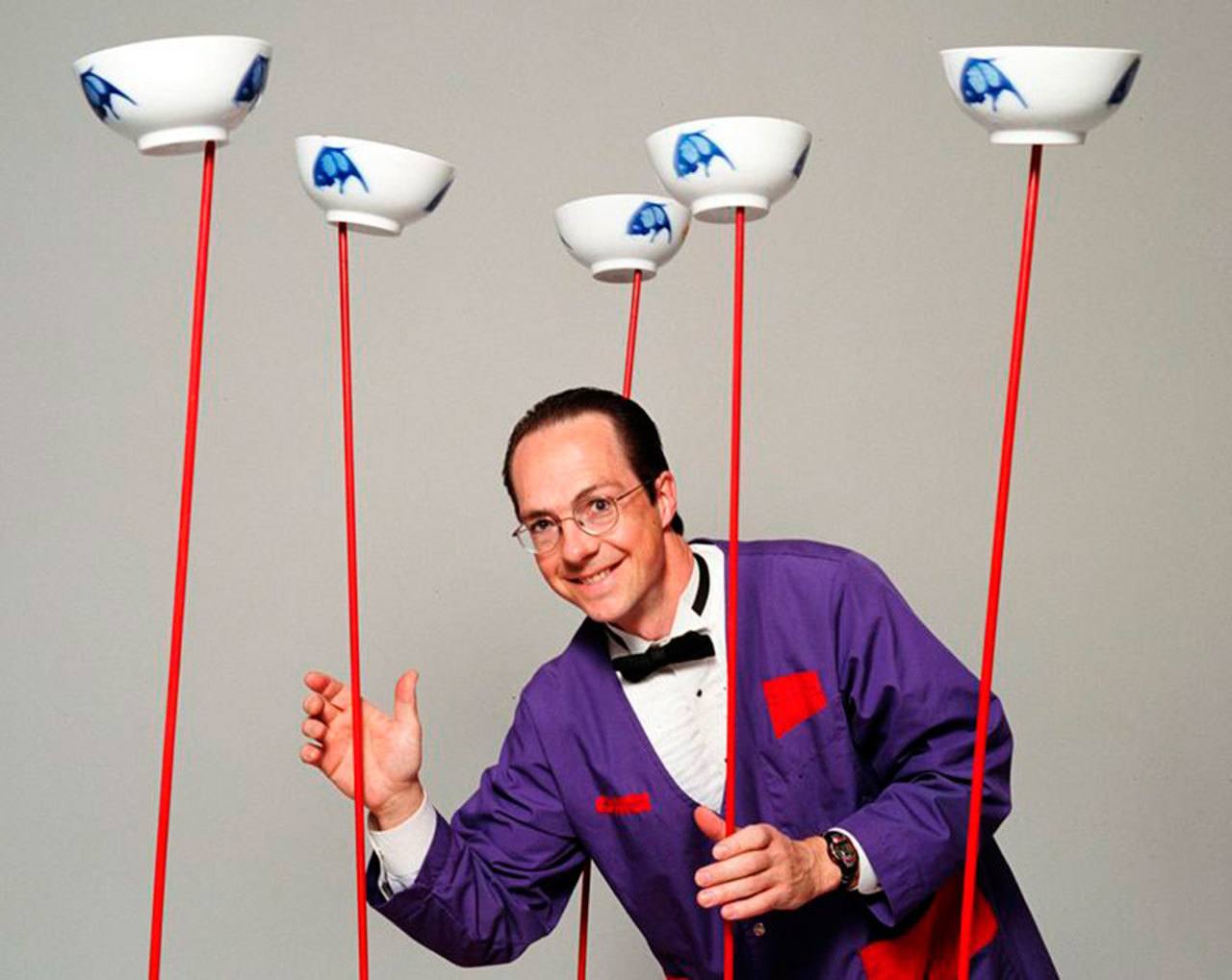 Rhys Thomas’ JuggleMania show features interactive comedy and high level circus tricks. COURTESY PHOTO