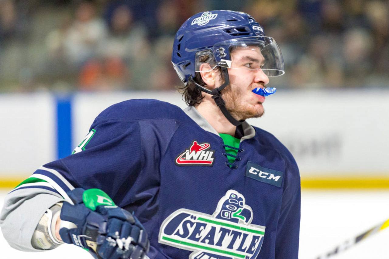Turner Ottenbreit and the Thunderbirds came up short at Kelowna on Monday. COURTESY PHOTO, Brian Liesse/T-Birds