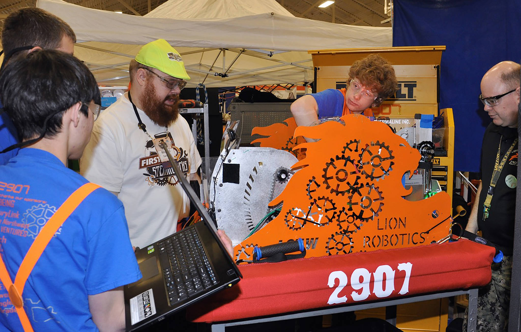 Auburn Mountainview Robotics Team tests its robot at the competition. RACHEL CIAMPI, Auburn Reporter