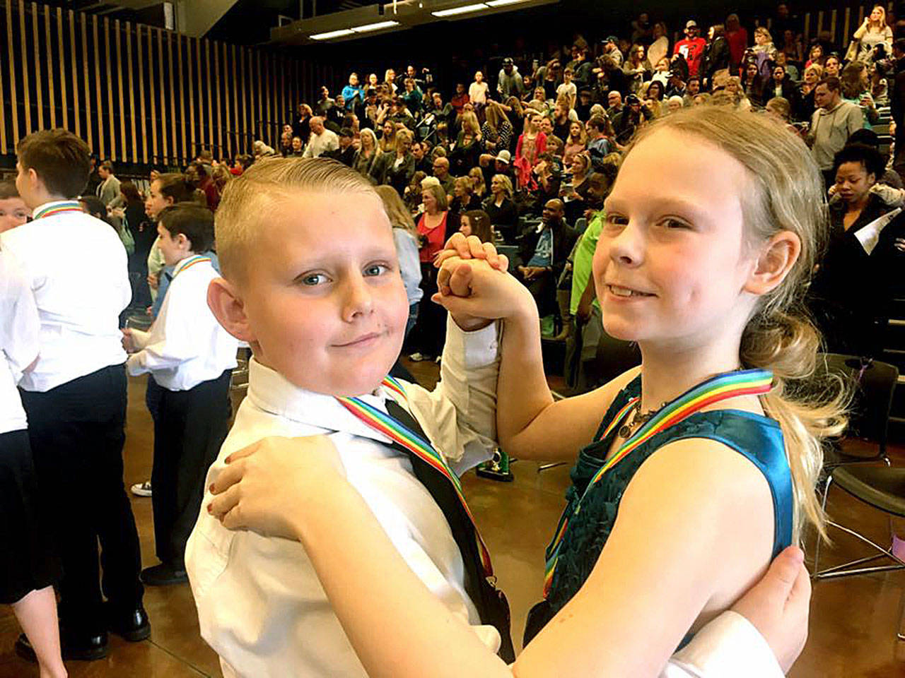 Young dancers take to the floor in the Colors of the Rainbow competition. COURTESY PHOTO