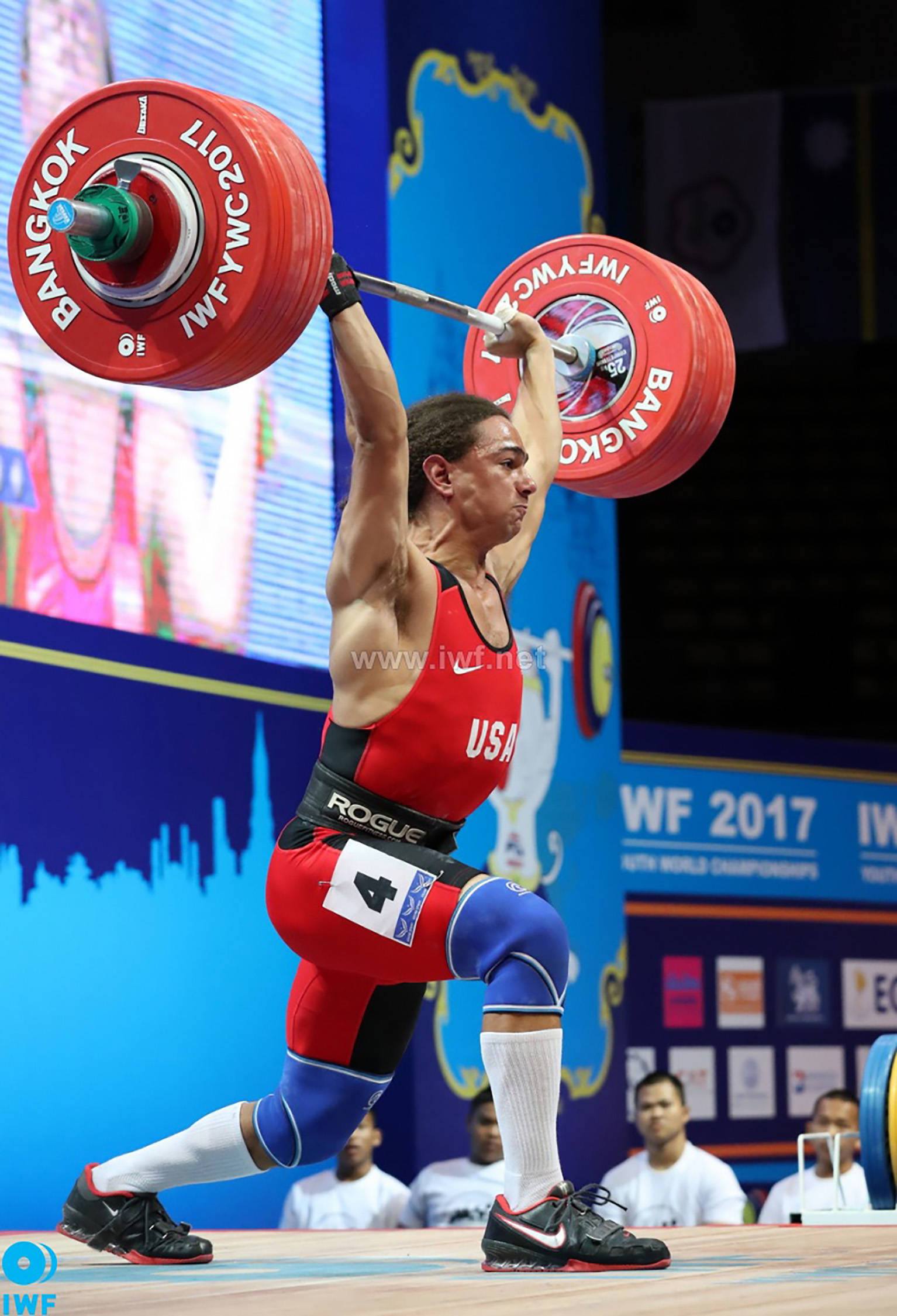 Auburn’s Harrison Maurus, 17, set a world record with a 423-pound clean and jerk at the International Weightlifting Federation Youth World Championships in taking the world title. COURTESY PHOTO, International Weightlifting Federation