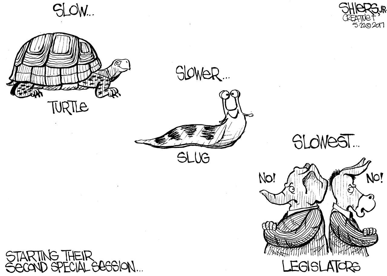 REPORTER CARTOON, Frank Shiers