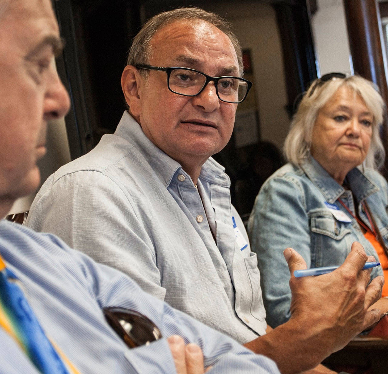 Jim Theofelis speaks during a meeting at Yakima Neighborhood Health Services in Yakima last August. Washington State First Lady Trudi Inslee organized the meeting to kick off a statewide listening tour on youth homelessness. COURTESY, Gordon King Photography