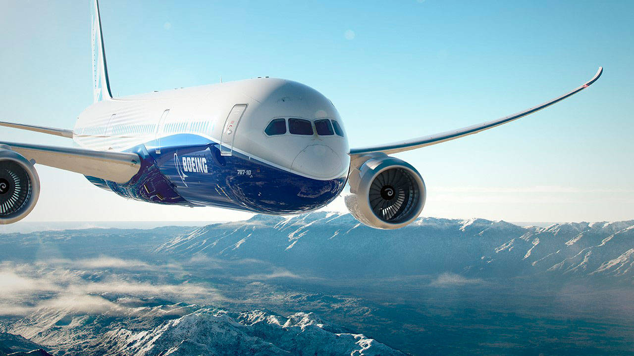 Boeing’s 787 Dreamliner, the first predominately carbon-fiber passenger jet, is an attractive, fuel efficient commercial plane. COURTESY PHOTO