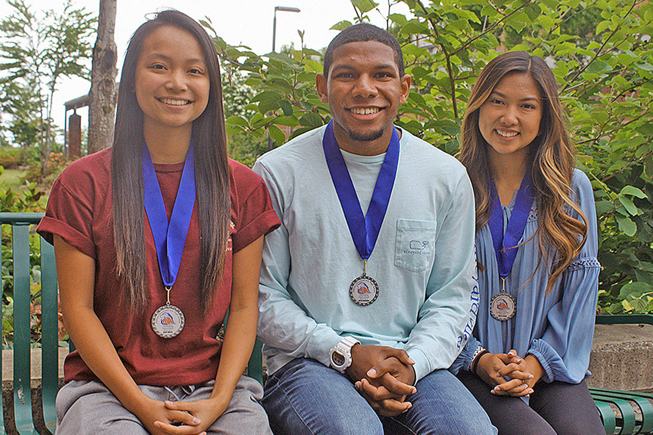 Kathelynn Nguyen, left, Justen Hardaway and Finella Chiang led the way at Auburn Mountainview. MARK KLAAS, Auburn Reporter