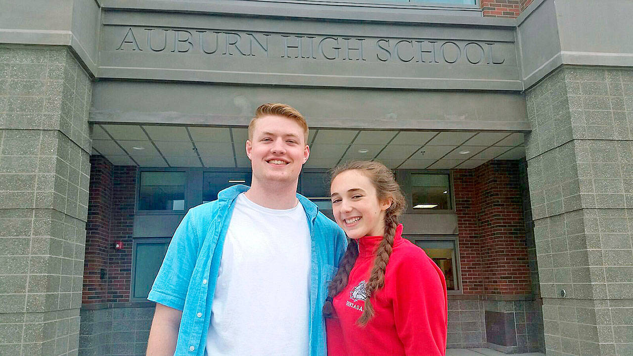 Auburn High School’s Gavin Strojan and Leila Lewis stood out, in and out of the classroom. ROBERT WHALE, Auburn Reporter
