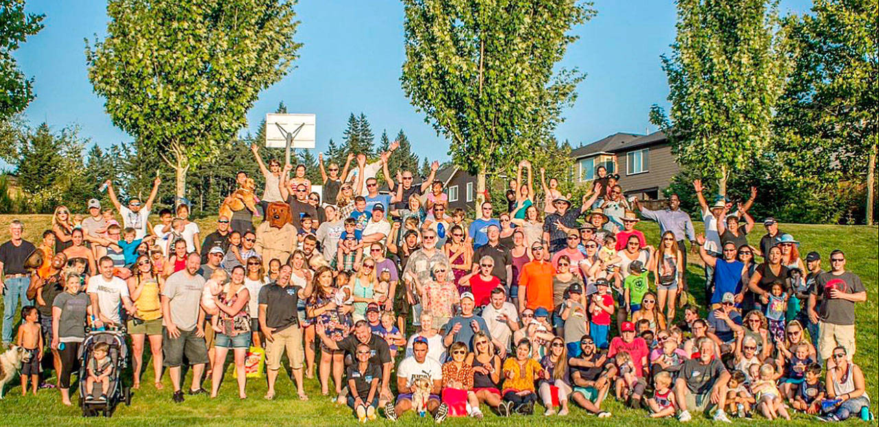 Edgeview residents gather to give back on National Night Out. Courtesy photo