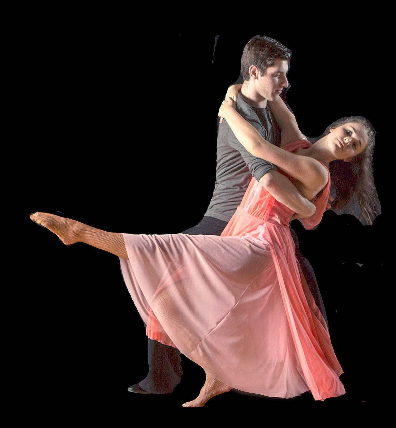 Pacific Ballroom Dance’s Emily Miles and Trevor Migliore perform. COURTESY PHOTO, Garrett Gibbons
