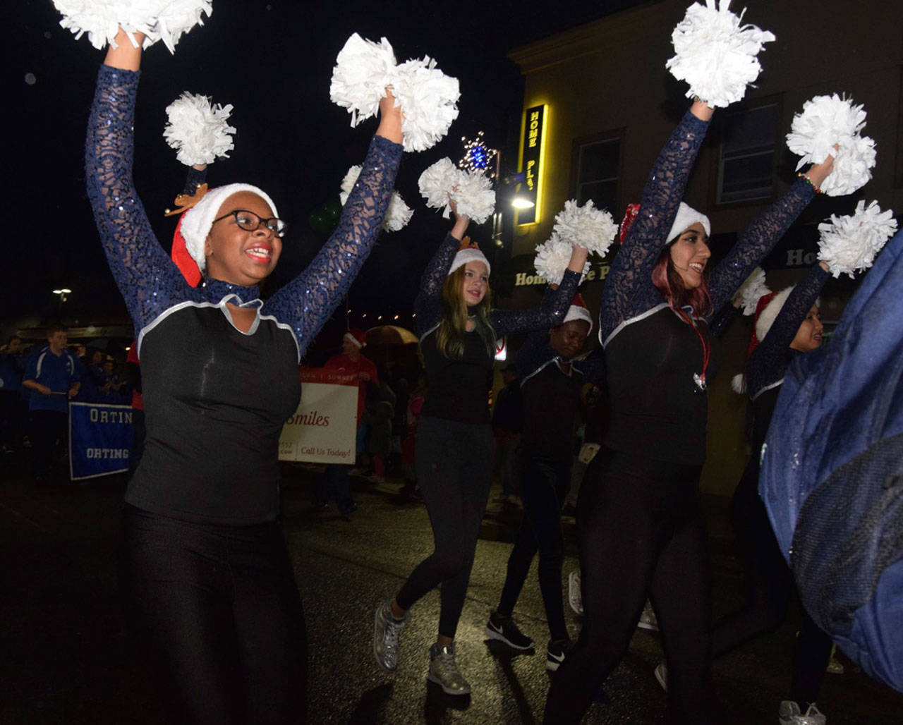 The Auburn Riverside Dance Team participates in the Santa Parade on Main Street. RACHEL CIAMPI, Auburn Reporter