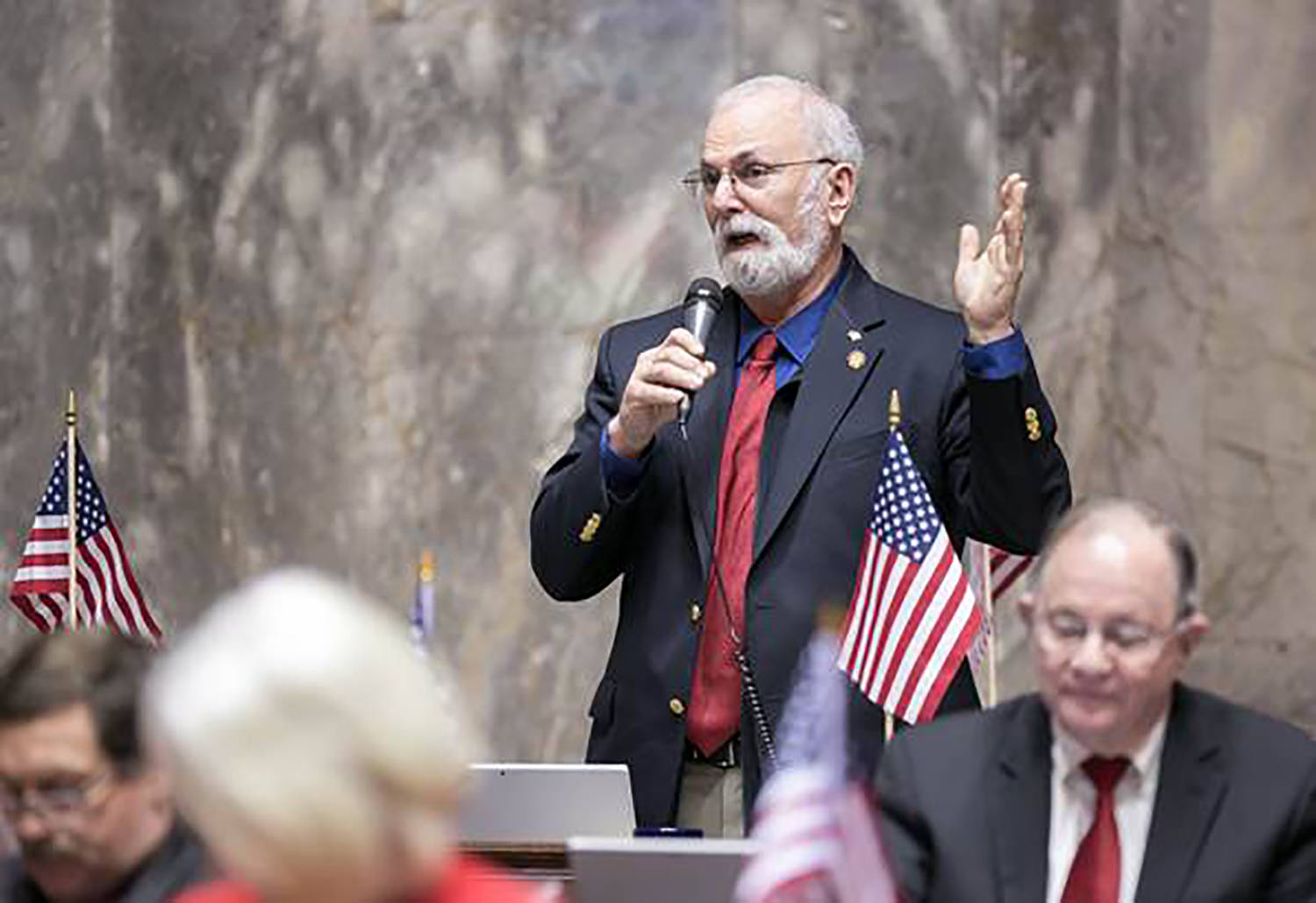 Sen. Phil Fortunato on the Senate floor. COURTESY PHOTO