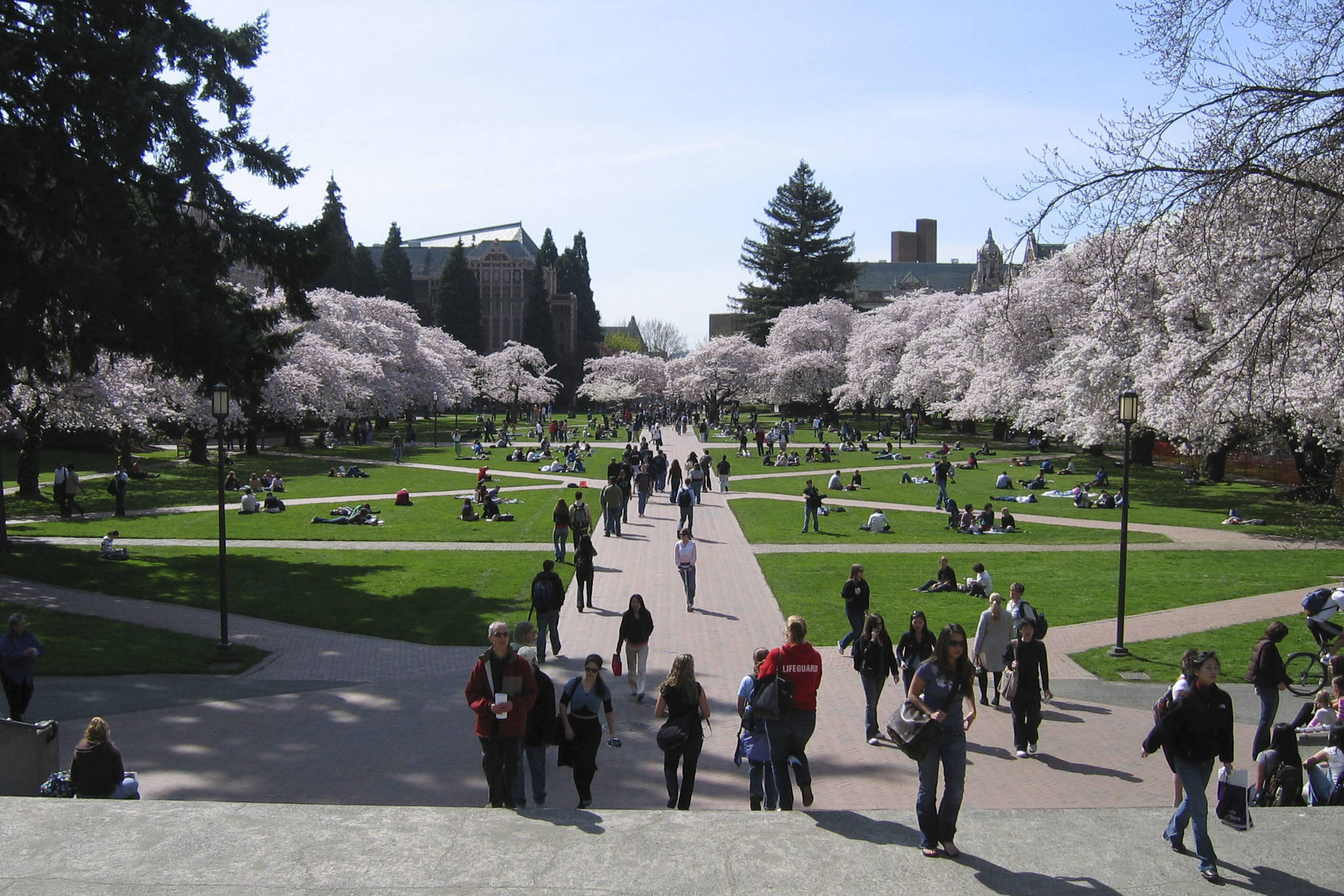 Students could utilize the proposed program to attend state colleges, including the University of Washington in Seattle. Photo by Punctured Bicycle/Wikimedia