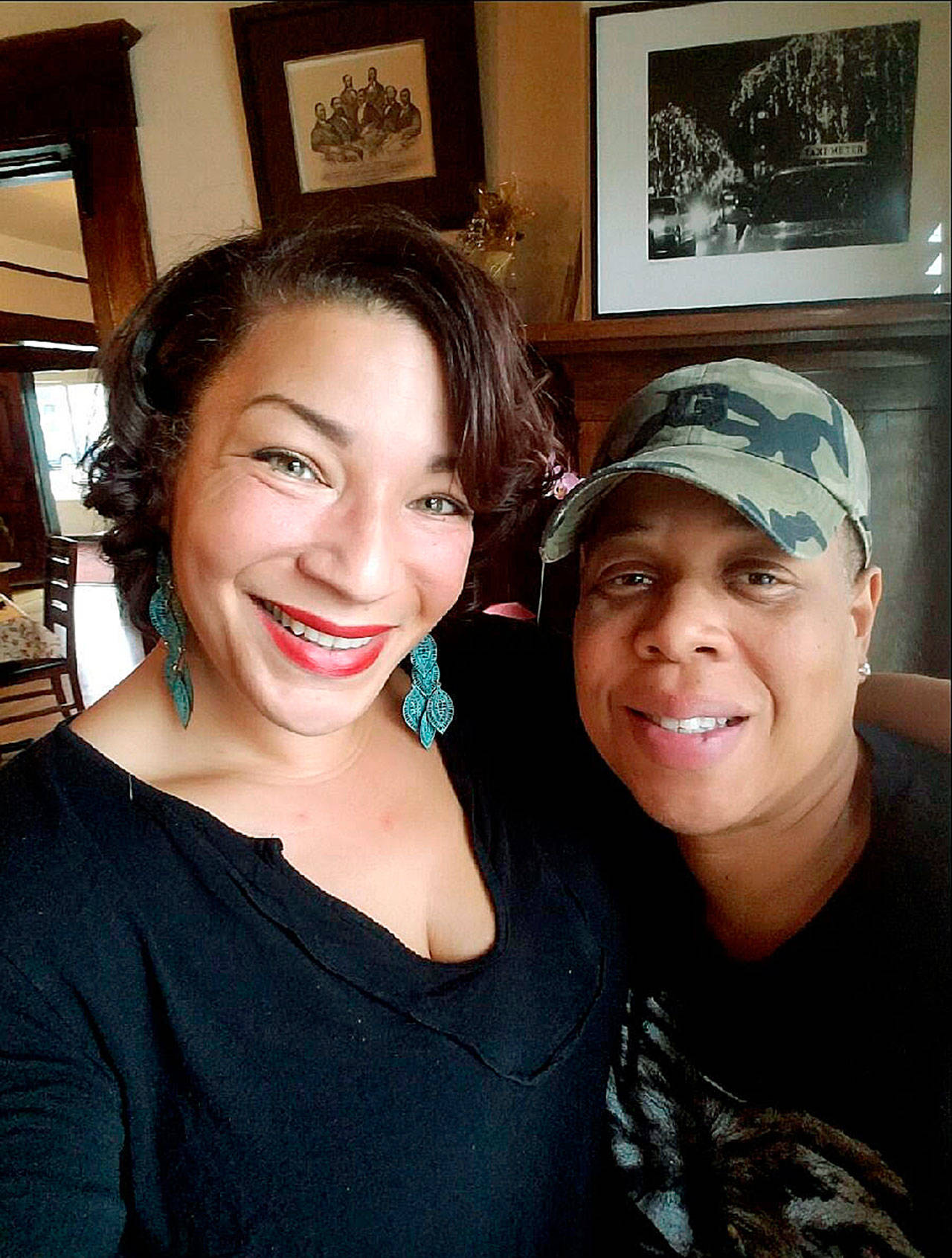 Jade Woods, left, and her wife, Trammell ‘Chef T’ Woods, blend N’Awlins and Midwest cuisine at the Quarters Restaurant on West Main Street in Auburn. COURTESY PHOTO