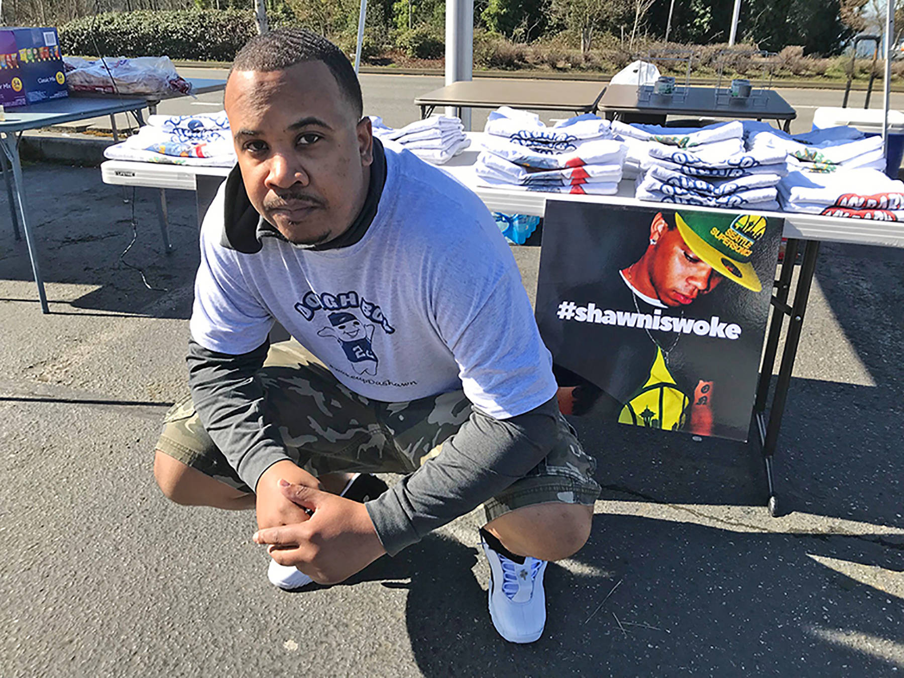 Rodney King and the community continue to hope and pray for DaShawn Hornes full recovery from a Jan. 20 hate crime attack. Family and friends gathered Saturday for a community barbecue to celebrate the mans progress at a Seattle hospital. MARK KLAAS, Auburn Reporter