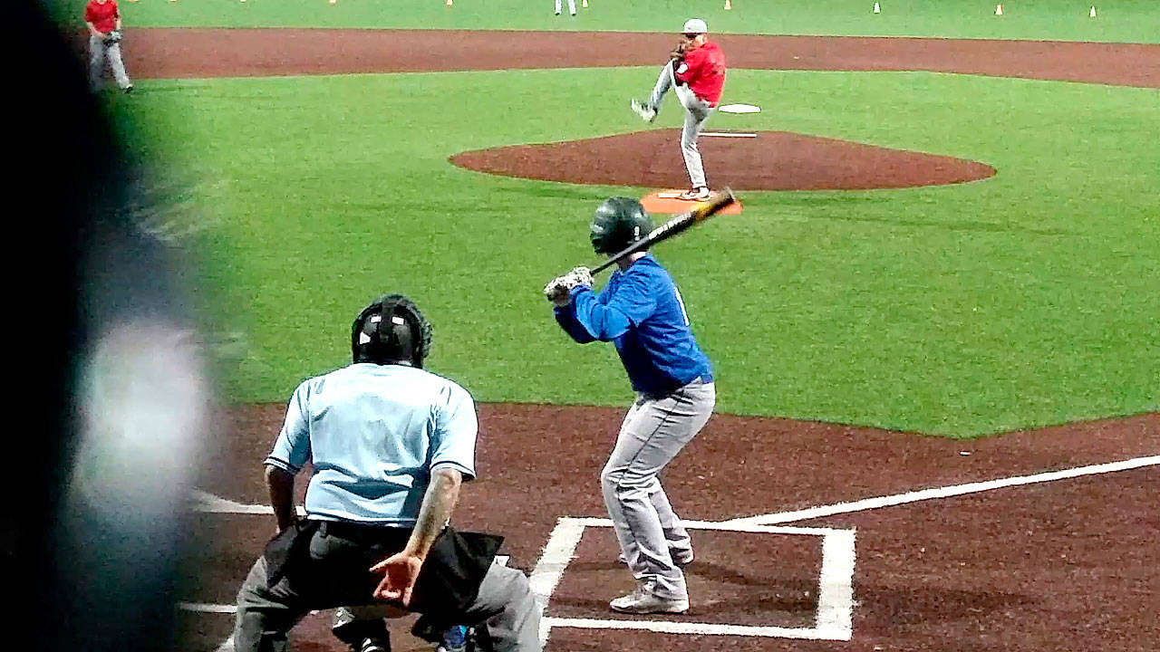 Auburn Little League Generals ace Emilio Feliciano in action against the Blue Jays on March 31. Feliciano tossed a perfect game. COURTESY PHOTO