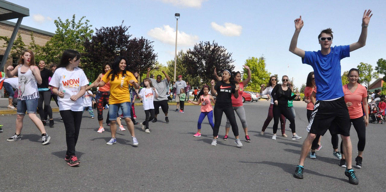 Zumba class brings participants together at last year’s Healthy Kids Day at the Auburn Valley YMCA. RACHEL CIAMPI, Auburn Reporter