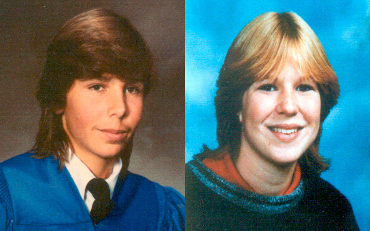 Jay Cook (left) and Tanya Van Cuylenborg of Vancouver Island were found slain in Washington in 1987.