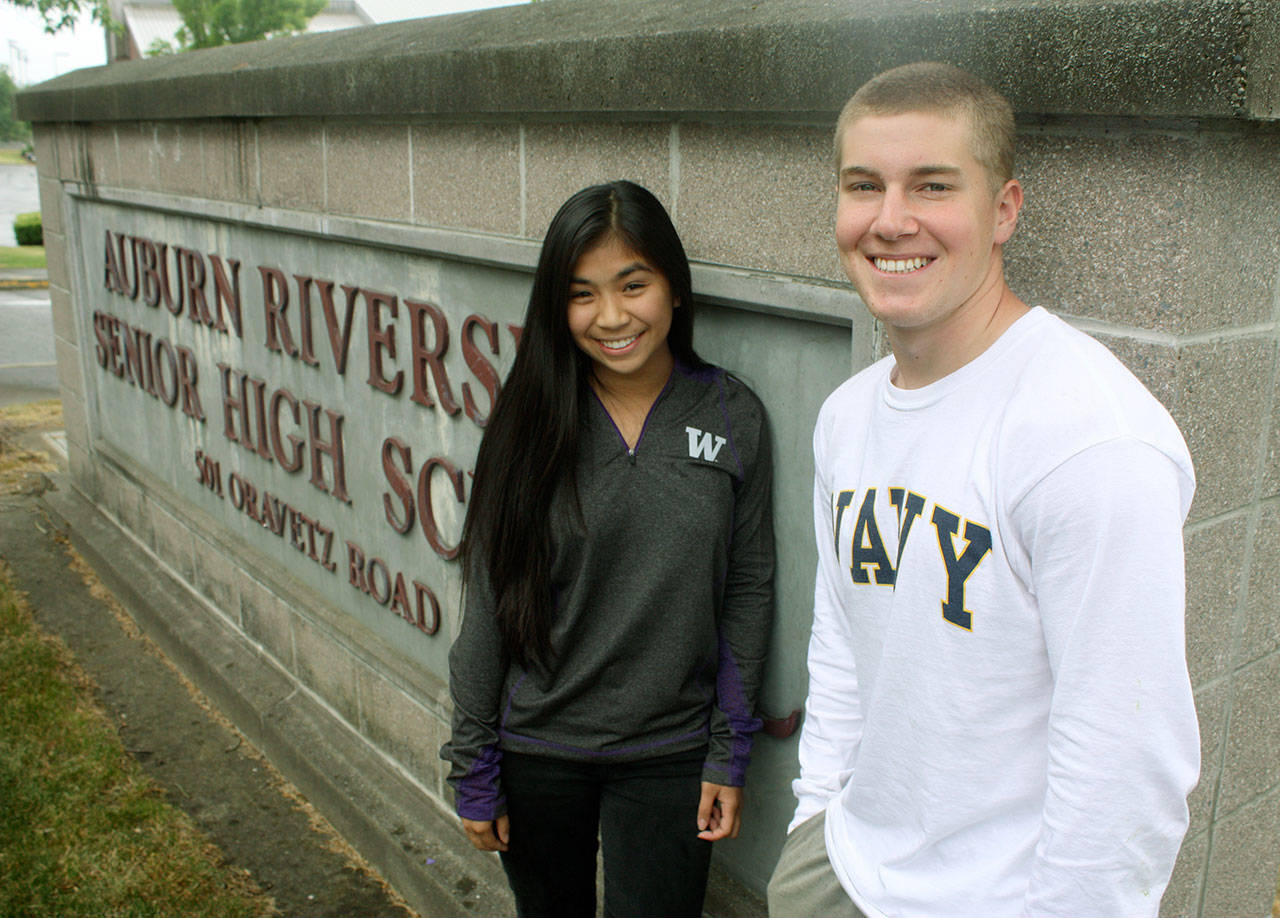 Gifted in and out of the classroom, Clarissa Santiano and Kyle Bates set and reached their high standards at Auburn Riverside High School. MARK KLAAS, Auburn Reporter