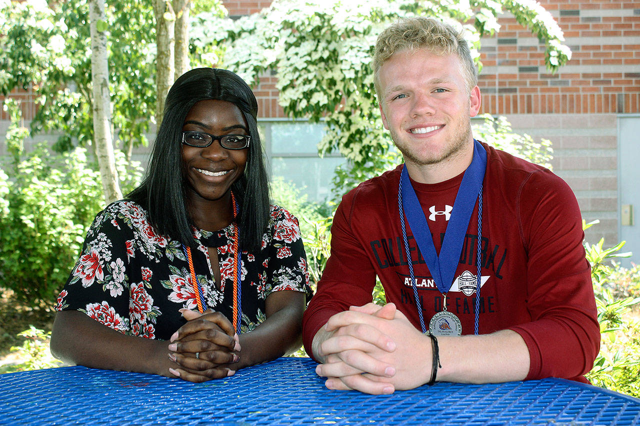 Wendy Mordo and Talan Alfrey enjoyed the experience as they grew into senior leaders at Auburn Mountainview High School. MARK KLAAS, Auburn Reporter