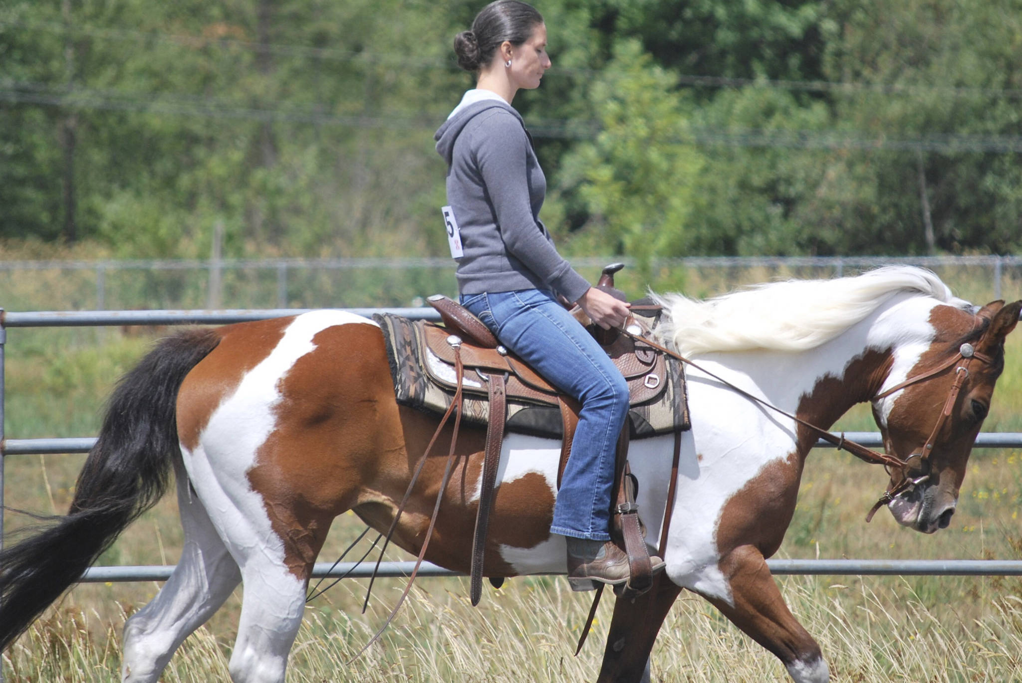 Amy Randall rides her horse, Jewel, during the the Boeing Employees Saddle Club (BESC) show last year at Reber Ranch. The horse show returns to the Reber Ranch, 28606 132nd Ave. SE, Kent, on Saturday, July 28, from 8 a.m. to 4 p.m. The show includes English and Western Pleasure riding. COURTESY PHOTO