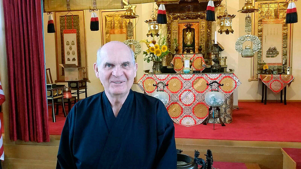 Jim Warrick is the new reverend at the White River Buddhist Temple, the first Caucasian minister in its more than 100-year history. ROBERT WHALE, Auburn Reporter.